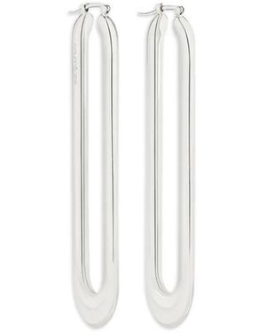 Courreges Aros Con Forma Oval - Blanco