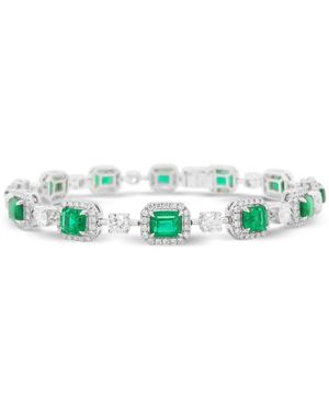 HYT Jewelry Emerald And Diamond Tennis Bracelet - Green