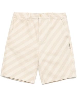 Marni Striped Denim Shorts - Natural