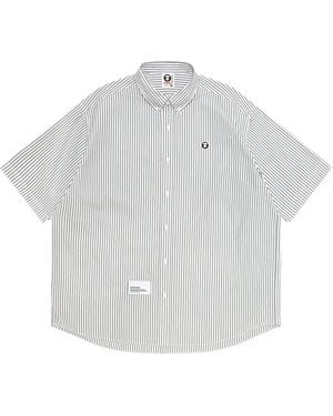 Aape By A Bathing Ape Striped Patch Shirt - White