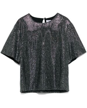 GIUSEPPE DI MORABITO Rhinestone-Embellished T-Shirt - Black