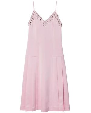 3.1 Phillip Lim Vestido Plisado Con Apliques - Rosa