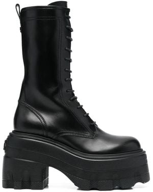 Casadei Maxi 120mm レースアップ ブーツ - ブラック