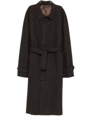Paura Arthur Belted Coat - Black