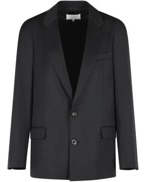 Maison Margiela Single-Breasted Virgin Wool Blazer - Black