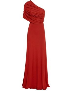 Giambattista Valli ドレープ ワンショルダードレス - レッド