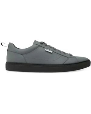 HUGO Lace-Up Leather Sneakers - Gray