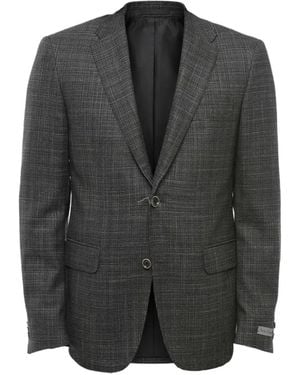 Corneliani Single-Breasted Checked Blazer - Grey