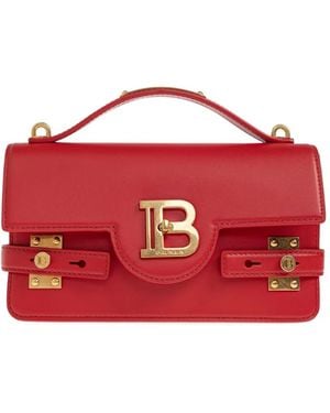 Balmain B-Buzz 24 Logo-Plaque Cross Body Bag - Red