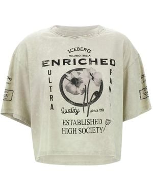 Iceberg Camiseta de algodón - Gris