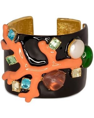 Kenneth Jay Lane Coral Cuff - Orange