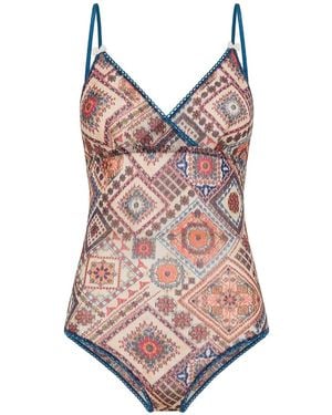 Momoní Tore Graphic-Pattern Bodysuit - Pink