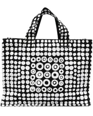 10 Corso Como Motif Print Zip Tote Bag - Black