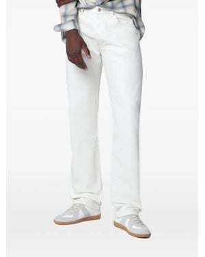 Jeanerica Logo-Patch Straight-Leg Jeans - White