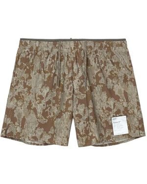 Satisfy Space‑O 5" Perforated Drawstring Shorts - Brown