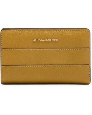 Piquadro Patricia Bifold Leather Wallet - Natural