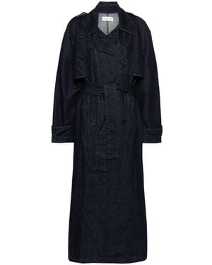 Frankie Shop Denim Trench Coat - Blue