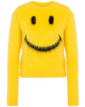 Moschino Mohair Smiley Pullover - Yellow