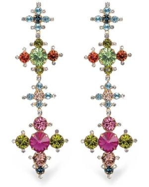 Jennifer Behr Florencia Crystal-Embellished Drop Earrings - White
