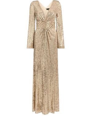 Jenny Packham June Sequin Embellished Maxi Dress - Natural