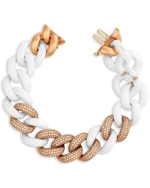 SHAY 18K Rose Diamond 5 Pavé Bracelet - White