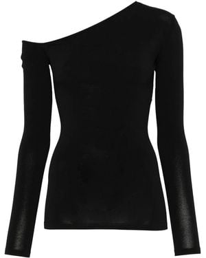 Nensi Dojaka Top Con Scollo Asimmetrico - Nero