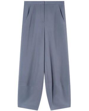 Giorgio Armani Pleated Wide-Leg Trousers - Blue