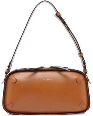 Coccinelle レザーショルダーバッグ - ブラウン