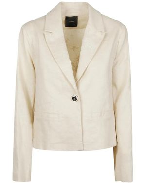 Pinko Single-Breasted Blazer - White