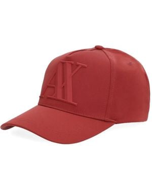 ARMANI EXCHANGE Logo-Detail Baseball Cap - Red