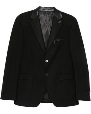 KARL LAGERFELD Crest Button-Fastening Blazer - Black