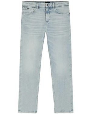 BOSS Ogden Faded-Effect Straight-Fit Jeans - Blue