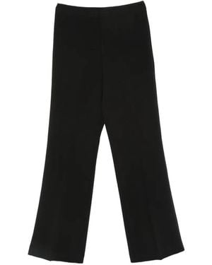Twinset Logo-Plaque Flared Pants - Black