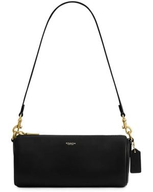 COACH Cylindrical Leather Shoulder Bag - Black