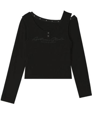 Musium Div. Layered-Effect Stud-Embellished Top - Black