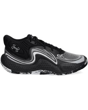 Under Armour Spawn 6 Swirl-Print Sneakers - Black