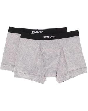 Tom Ford Set Aus Zwei Shorts Mit Logo-Bund - Weiß