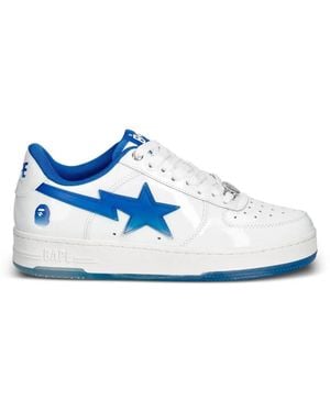 A Bathing Ape Bape Sta Leather Sneakers - Blue