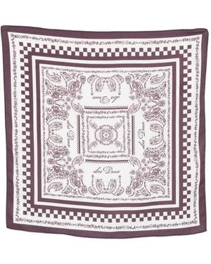 Les Deux Paisley Border-Detail Scarf - Metallic