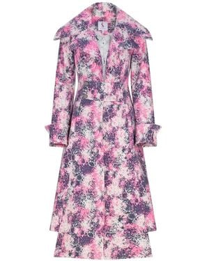 LIZ SKORSIS Eliza Paisley-Print Coat - Pink