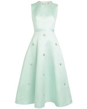 Huishan Zhang Embellished Collared Dress - Green