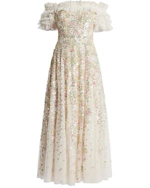 Needle & Thread Kleid mit Pailletten - Natur