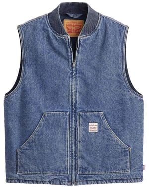 Levi's Sansome Zip-Pocket Gilet - Blue