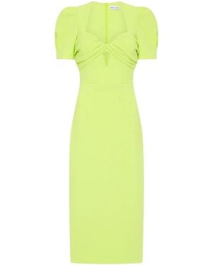 Rebecca Vallance Aria Puff-Sleeve Midi Dress - Green