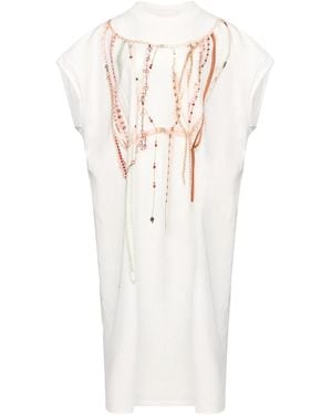 MM6 by Maison Margiela Bead Detailing Maxi Dress - White