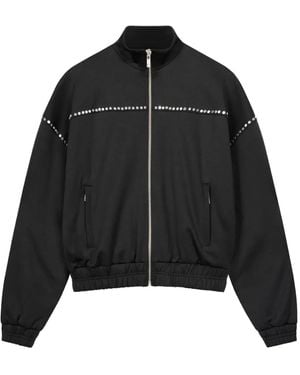 ROUGH Stud-Detail Track Jacket - Black