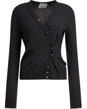 Isabel Marant Cardigan Carline Con Scollo A V - Nero