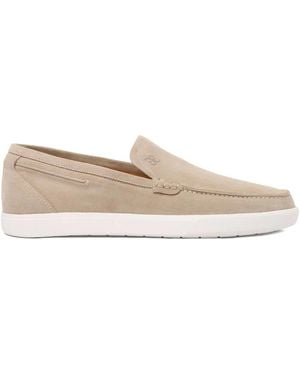 Fabi Suede Loafers - Natural