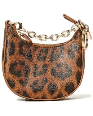 Twinset Leopard-Print Chain Wallet - Brown