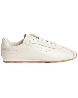 Tommy Hilfiger Monogram Leather Sneakers - White